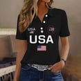 thumbnail image 2 of Trgacdwlo 1776-2026 4th of July Womens Golf Polo Shirt Freedom Womens 250th Anniversary USA Shirt Short Sleeve Golf Shirt Women, 2 of 6