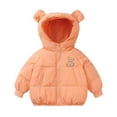 thumbnail image 2 of Esaierr Boys Girls Bear Hooded Puffer Down Coat for Toddler Baby Winter Coat Kids Puffer Padded Outwear Warm Thickened Jacket for 1-9Y, 2 of 5