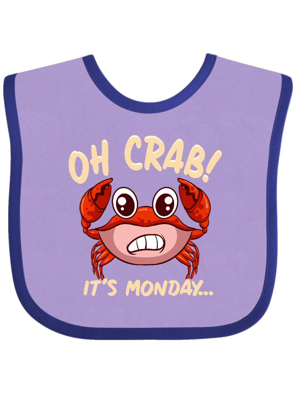 Monday Crab Funny Joke Baby Bib
