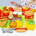thumbnail image 2 of Ensemble de Jouets de Restauration Rapide pour Enfants 22 Pcs, Ensemble de Jouets Hamburger Amovible DIY, 2 of 10