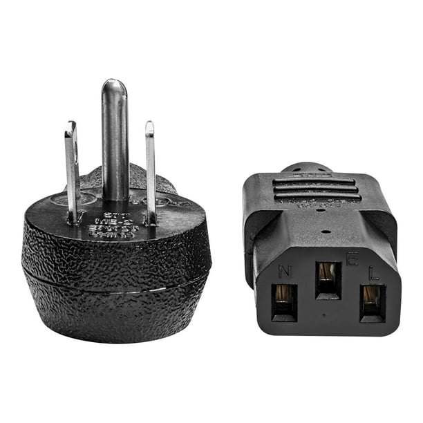 Tripp Lite Computer Power Cord RightAngle 515P to C13 15A 125V 14AWG 10ft