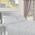 thumbnail image 6 of 1500-Thread Count 100% Egyptian Cotton Deep Pocket Solid Bedding Sheets & Pillowcases, 4-Piece Set by Blue Nile Mills - California King, Platinum, 6 of 8