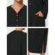thumbnail image 5 of CAMISA DE NOCHE CHIC INSPIRE para Hombres de Algodón, Color Sólido, Cierre de Botón, 2 Bolsillos, Talla 2XL, Negro, 5 of 6