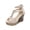 Beige, variant on YgkuHd Women's Casual Wedge Sandals Cutout Strappy Design Elasticated Ankle Strap Padded Insole Woven Espadrille Black,6.5