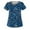 DW02-Blue, variant on Womens Scrubs Top Plus Size Stretchy Nurse Working Uniform V Neck Valentine's Day Heart Print Healthcare Workwear with Pockets Black 4XL