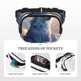 thumbnail image 5 of Hirioo Cloud Wolf for Double Layer Waist Bag Adjustable Fanny Pack For Travel Running Hiking, 5 of 9