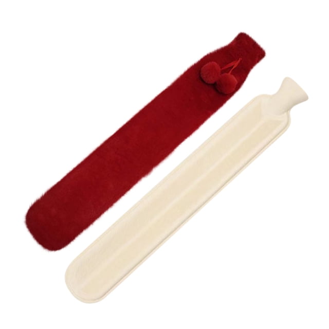 Hot Water Bottle for Pain Relief, Extra Long Hot Water Bag with Cover for Warm Compress and Muscle Aches, Reusable Hot and Cold Pack for Home and Bed Use