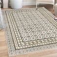 thumbnail image 1 of Ethnic Decorative Rug, Traditional Abstract Tribal Art Pattern Wavy Look Oriental Ornaments, Quality Carpet for Bedroom Dorm and Living Room, 6 Sizes, Pale Sage, by Ambesonne, 1 of 4