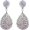 Aurora Borealis Pierced, variant on Silver Plated Clear Rhinestone Dangle Earrings for Women Teardrop Cluster Drop Statement Earrings Party Prom Wedding Jewelry Gift for Mom Wife Sister