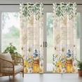 thumbnail image 5 of Outdoor Curtains for Patio Waterproof, Daisy Spring Floral Outdoor Privacy Panels Grommet, Farmhouse Botanical Green Leaves Vintage Art Blackout Outside Curtains for Porch/Cabana 54"x84", 1 Panel, 5 of 8