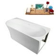 thumbnail image 4 of 59" Streamline B-360-123-BL Soaking Freestanding Tub and Tray With Internal Drain in Matte Black, 4 of 10