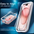 thumbnail image 7 of JETech 5 in 1 Case for iPhone 15 Plus 6.7-Inch with 2-Pack Each Tempered Glass Screen Protector and Camera Lens Protector, Non-Yellowing Shockproof Bumper Phone Cover (Pink), 7 of 7