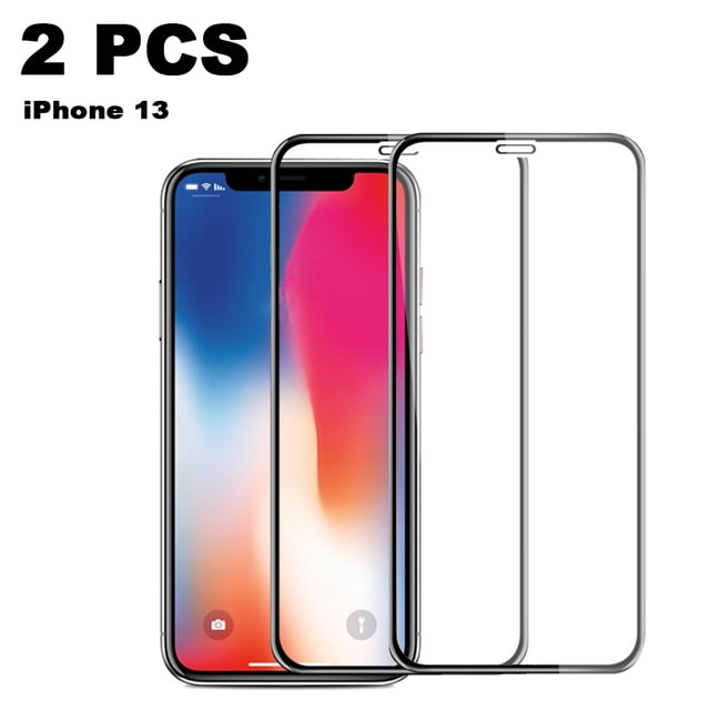 FloreceBien Paquete de 2 protectores de pantalla para iPhone13, iPhone 13 Pro, iPhone 13 Pro Max - Película de vidrio templado premium 9D antiarañazos, vidrio templado con cobertura de bordes, sin