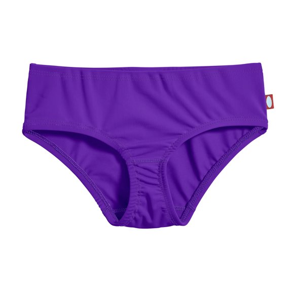 Made in USA Girls UPF 50  Swimming Briefs | Purple w. Matching Stitch