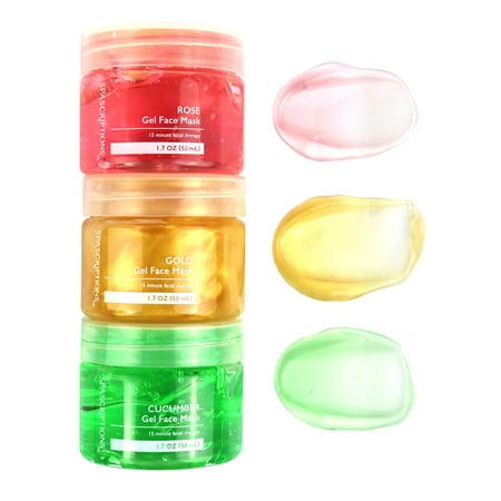 Download Spascriptions Rose Gold Cucumber Gel Face Mask Best At Home Beauty PSD Mockup Templates