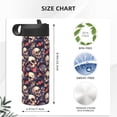thumbnail image 4 of Picia Skull record rock Pattern 18oz Sports Insulated Kettle With Straw Insulated Water Bottle For Running Hiking Cycling Climbing Men'S Woman Insulated Water Bottle, 4 of 8