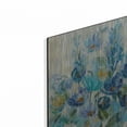 thumbnail image 2 of Luxe Metal Art 'Scattered Blue Flowers' by Silvia Vassileva, Metal Wall Art, 16" x 12", 2 of 9