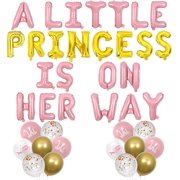 Our Little Princess is Turning One Decor Balloon Banner Princess First Birthday Decor for Girl Pink Number 1 Balloon Fairy Castle 1st Birthday Set for Baby Girl (Baby Shower)