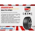 thumbnail image 3 of Kit De 4 Llantas 255/50R19 107V SUNFULL Mont-Pro HP881, 3 of 4