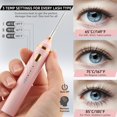 thumbnail image 4 of 10s Fast Heating Eyelash Curler, Natural Curling, 3 Temperature Settings, Rechargeable Electric Lash Curler for Women with 3 Brush Heads, Pink, 4 of 9