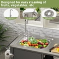 thumbnail image 2 of Outdoor Grill Table with Sink, Metal Grill Cart With Storage Cabinets, 304 Stainless Steel Sink, Outdoor Kitchen Island with Wheels for Lawn, Garden, 2 of 9