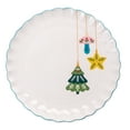 thumbnail image 1 of Holiday Time Assiette à salade festonnée en céramique, 22,5 cm, 1 pièce, 1 of 5