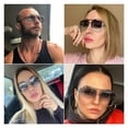 thumbnail image 4 of Azorb Retro Square Aviator Sunglasses Men‘s Oversized Aviator Sunglasses, 4 of 5