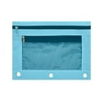 thumbnail image 3 of Pencil Pouch for 3 Ring Binder, Zipper Pencil Pouches for Women Men, Clear Window Pencil Case for Binder, Binder Pencil Pouch, Pencil Bag with Zipper,Sky Blue(2-Pack), 3 of 6