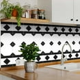 thumbnail image 2 of Mi Alma Peel & Stick Tiles - Black White Diamond Shaped Vinyl Backsplash 12x12, 2 of 11