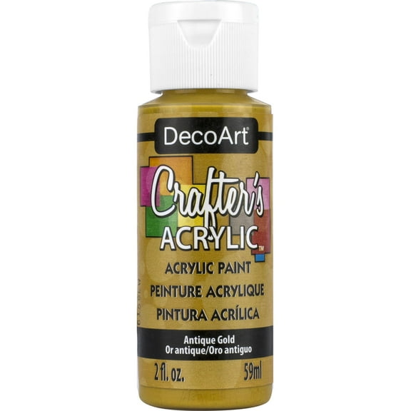 DecoArt Crafter's Acrylic Paint, 2 oz., Antique Gold