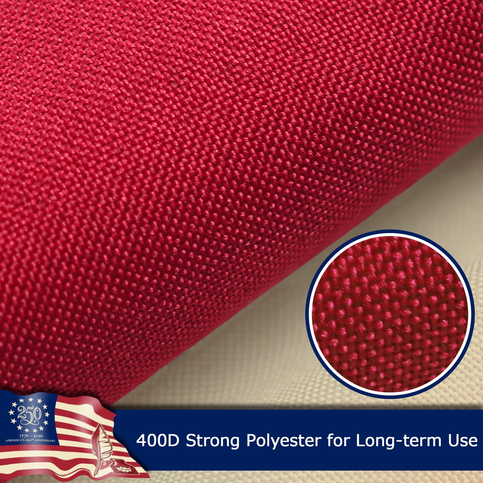 250 Anniversary USA Flag Betsy Ross Edition, American Anniversary Commemorative Flag, 400D Heavy Duty Double-Sided Patriotic Banner for Indoor Outdoor, 4 Rows Stitched Hem 2 Brass Grommets