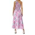 thumbnail image 5 of KOMOO Women Boho Dress Summer One Shoulder Sleeveless Flowy Tiered Dress A Line Beach Long Dress, 5 of 9