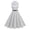 White, variant on Qiopertar Women's Vintage Polka Dot Sleeveless A-Line Dress Retro Waist Defining Casual Party Cocktail Off Shoulder Mesh Embroidered Cake Dress, Dark Blue M
