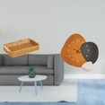 thumbnail image 2 of Reloj De Pared Decorativo Moderno Con Cesta De Frutas Tejida, Cuenco Para Aperitivos, Plato Para Pan, Adorno Artístico De Madera Para Dormitorio, Baño, Restaurante, Hogar, Festival, Regalo, 2 of 8