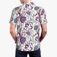 thumbnail image 3 of Balery Fairy Flower Printed Men’s Short Sleeve Polo Shirt, Midweight Men's Shirt,Golf Polo shirts -Large, 3 of 8