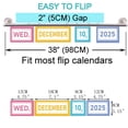 thumbnail image 3 of Juego de 55 tarjetas con barra magnética Flip Calendar YYST, 98 cm, 3 of 9