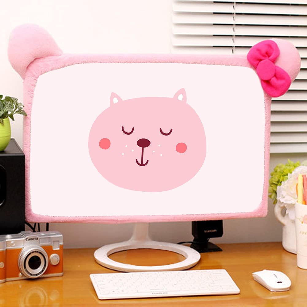 Pink Computer Accessories 2-Pack Kawaii Cat Ear Monitor Covers
