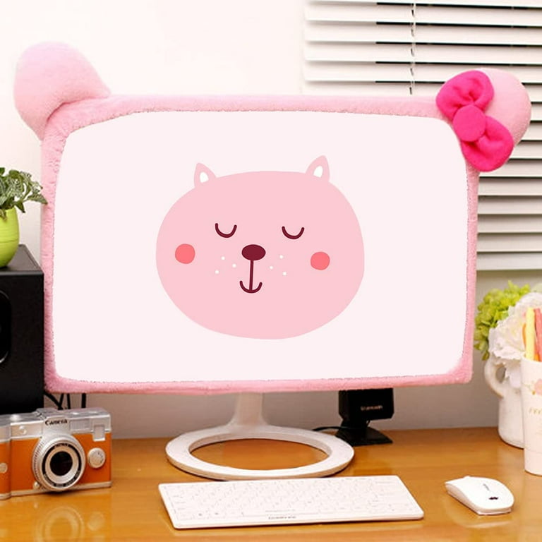 20''-29'' Computer Monitor Cover with Cat Ear Design Furry Kawaii