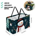 thumbnail image 2 of Snowman Reusable Foldable Oxford Cloth Storage Bins: Large Capacity Shopping Bags for Laundry and More, 2 of 7