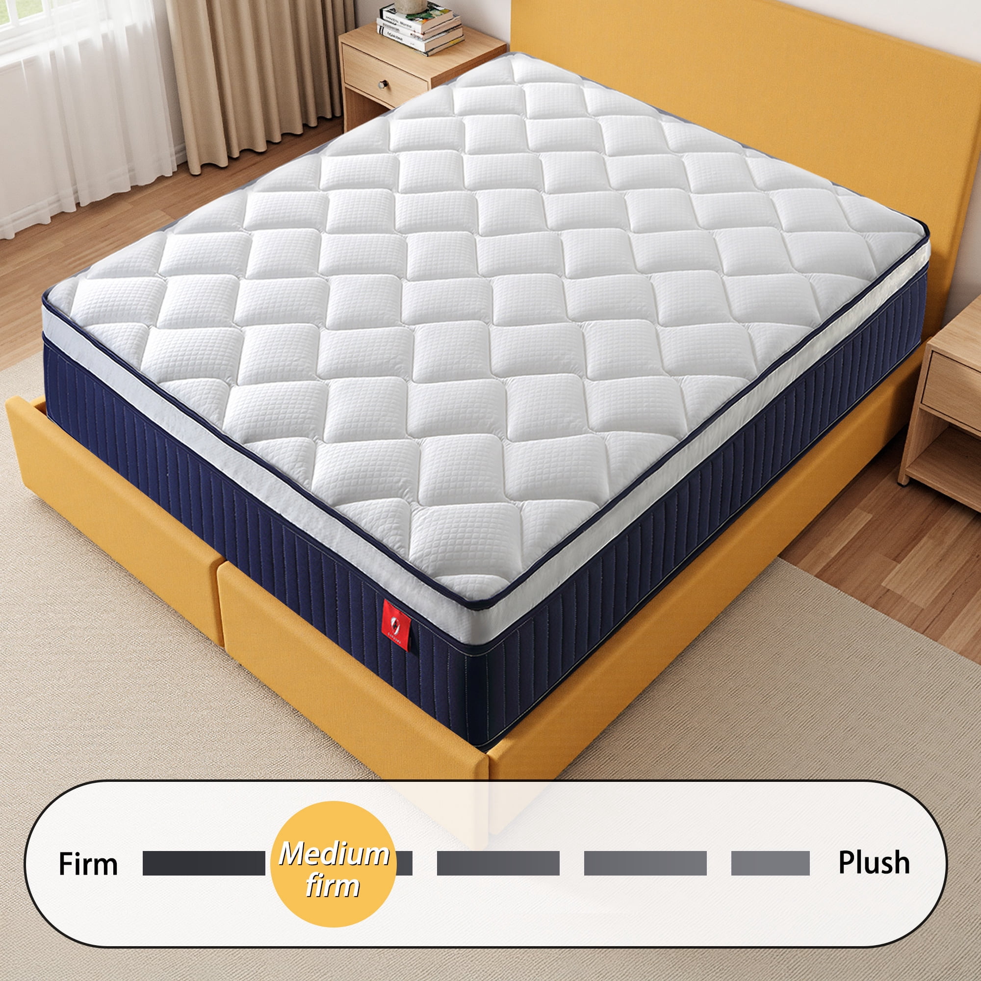 10" Hybrid Mattress in a Box with Gel Memory Foam, Medium Firm,Adult,King