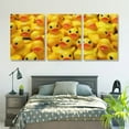 thumbnail image 5 of Shadudu Rubber Ducks Canvas Wall Art Decor Triptych 12x16 inches for Living Room Bedroom Office, Unframed 12"x16"x3pcs, 5 of 6