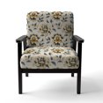 thumbnail image 4 of Designart "Contemporary Motifs Victorian Pattern IX" Upholstered Floral Accent Chair and Cottage Arm Chair - Multiple Color & Pattern, 4 of 7