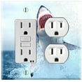 Great White Attack Rocker/GFCI Outlet Combo Wall Plate Cover