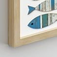 thumbnail image 5 of PixonSign Framed Wall Art Coastal Charm Wooden Fish Illustrations Posters, Set of 4 Rustic Nautical Fine Art Multicolor Boho Canvas Prints for Bedroom, Living Room, Office - 11"x14" Natural, 5 of 5