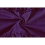 Spring Home Waterfall Ruffled Fabric Shower Curtain Color Purple