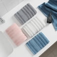 thumbnail image 6 of REGALWOVEN Cotton Hand Towels, Striped Pattern Decorative Comfort Towel for Bathroom, Travel, Camp Grey 2-Piece, 6 of 7