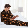 thumbnail image 5 of KLL Halloween With Pumpkins Sleepwear Mens Flannel Pajamas,Long Cotton Pj Set, 5 of 7