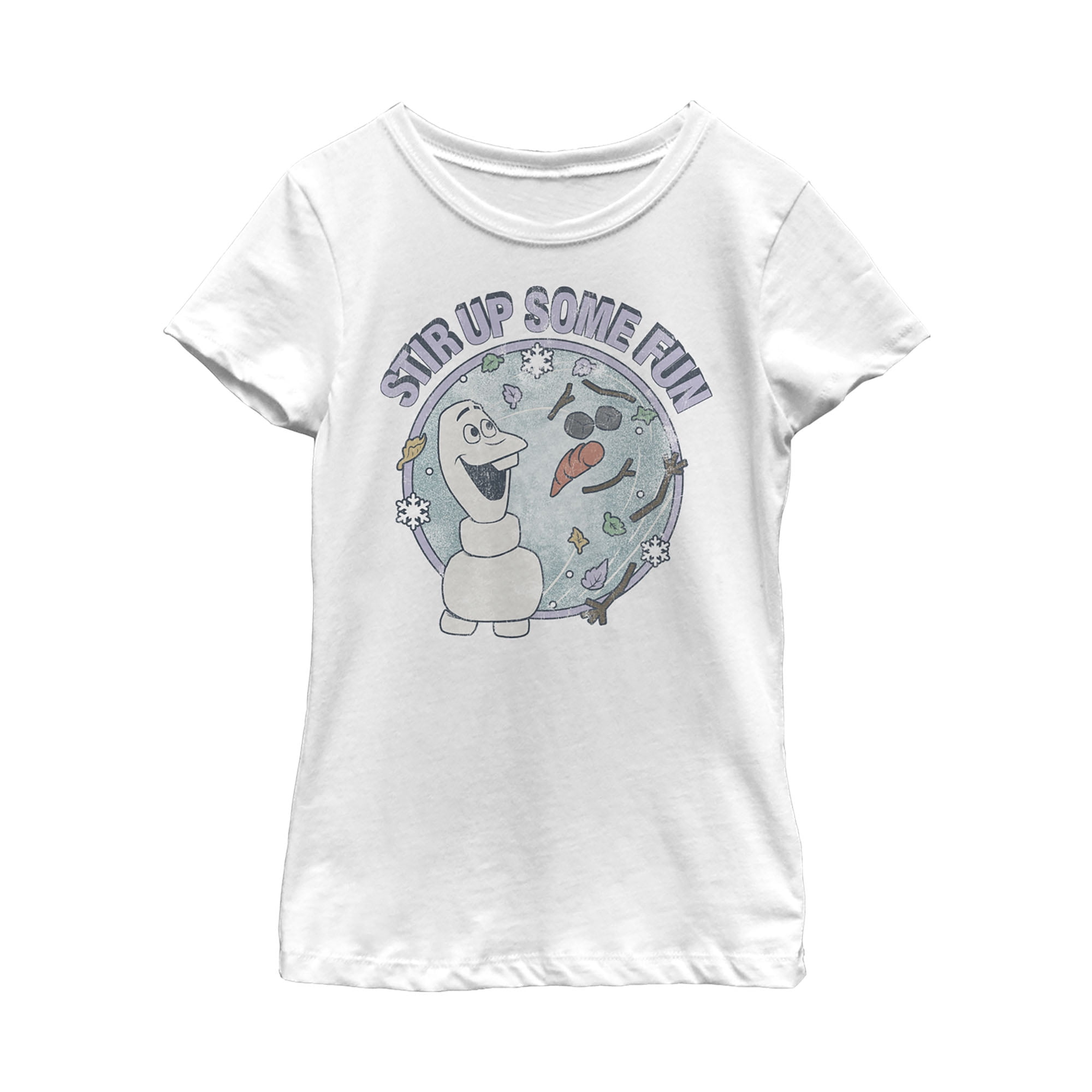 Girl's Frozen 2 Olaf Stir Up Fun  Graphic Tee White Small