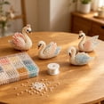 thumbnail image 4 of Tarmeek 3D Beaded Animal Kit Swan DIY Bead Kit Beaded Craft Set Bead Art Kit Miniature Bead Figure Plastic Multicolor Beginner-Friendly Stress Relief Decorative Complete Kit for Adults, 4 of 9