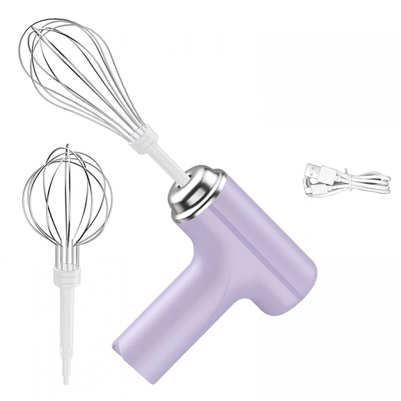 CURYMAY 2026 New Wireless Electric Egg Beater - 3-Speed Hand Mixer with 2 Stainless Steel Whisks,Usb Rechargeable,Portable Handheld Blender for Eggs,Cream,Batter - Ergonomic Kitchen Mixing Tool